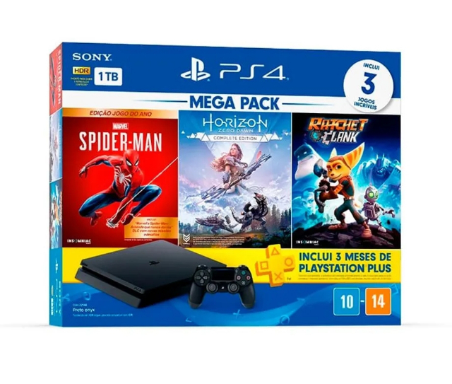 PS4 1TB BUNDLE SPIDERMAN HORIZON ZERO DOWN RATCHED