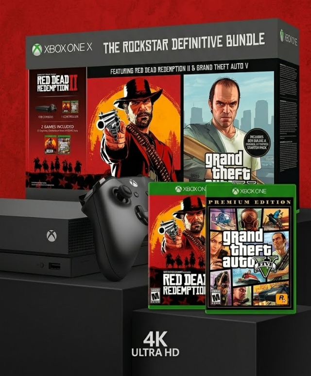 XBOX ONE X 1TB ROCKSTAR EDITION C/ GTA V E RDR 2