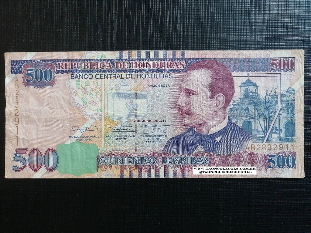 PICK-103b - HONDURAS 500 LEMPIRA DE 2014 - MBC / N AB2832911