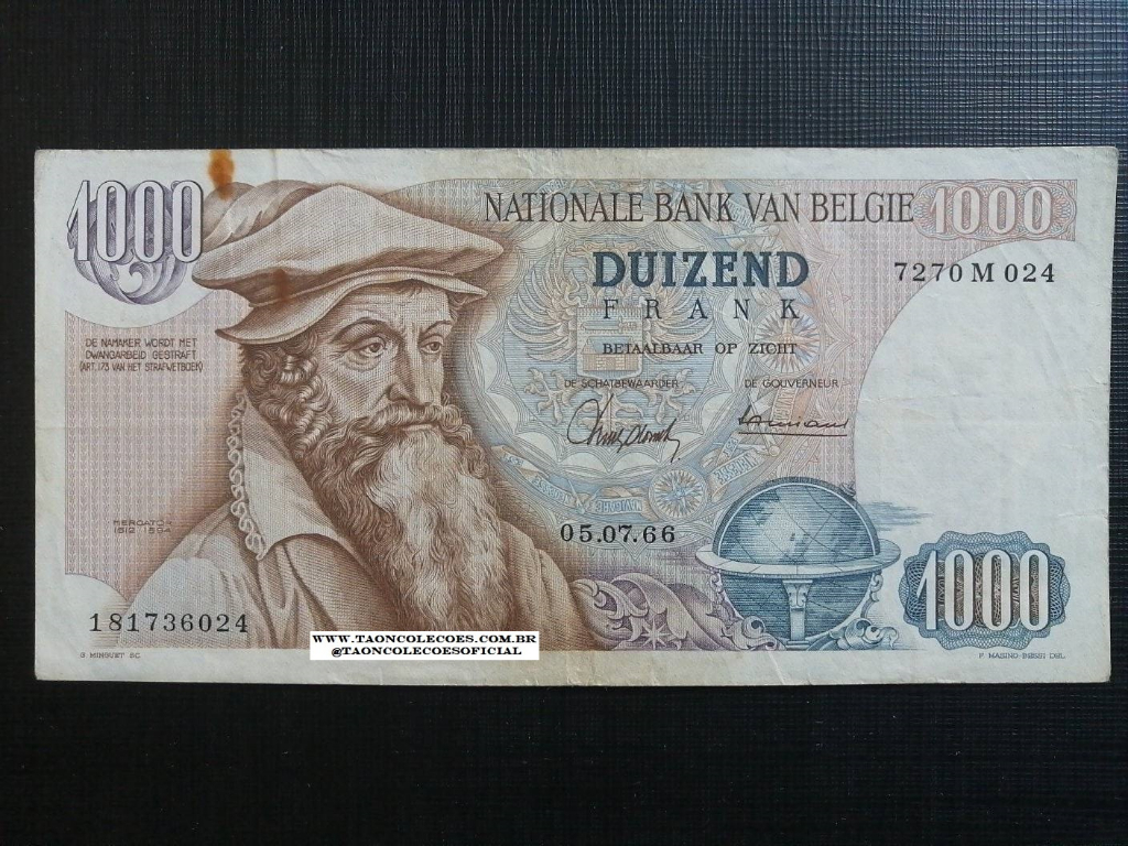 PICK-136a - BELGICA 1.000 FRANCS DE 1966  - MBC / N 181736024