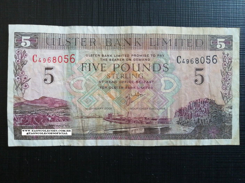PICK-335c - IRLANDA DO NORTE 5 POUNDS DE 2001 - MBC / N c4968056