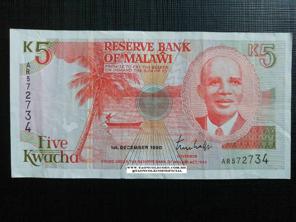 PICK-24a - MALAWI 5 KWACHA DE 1990 - MBC / N AR572734