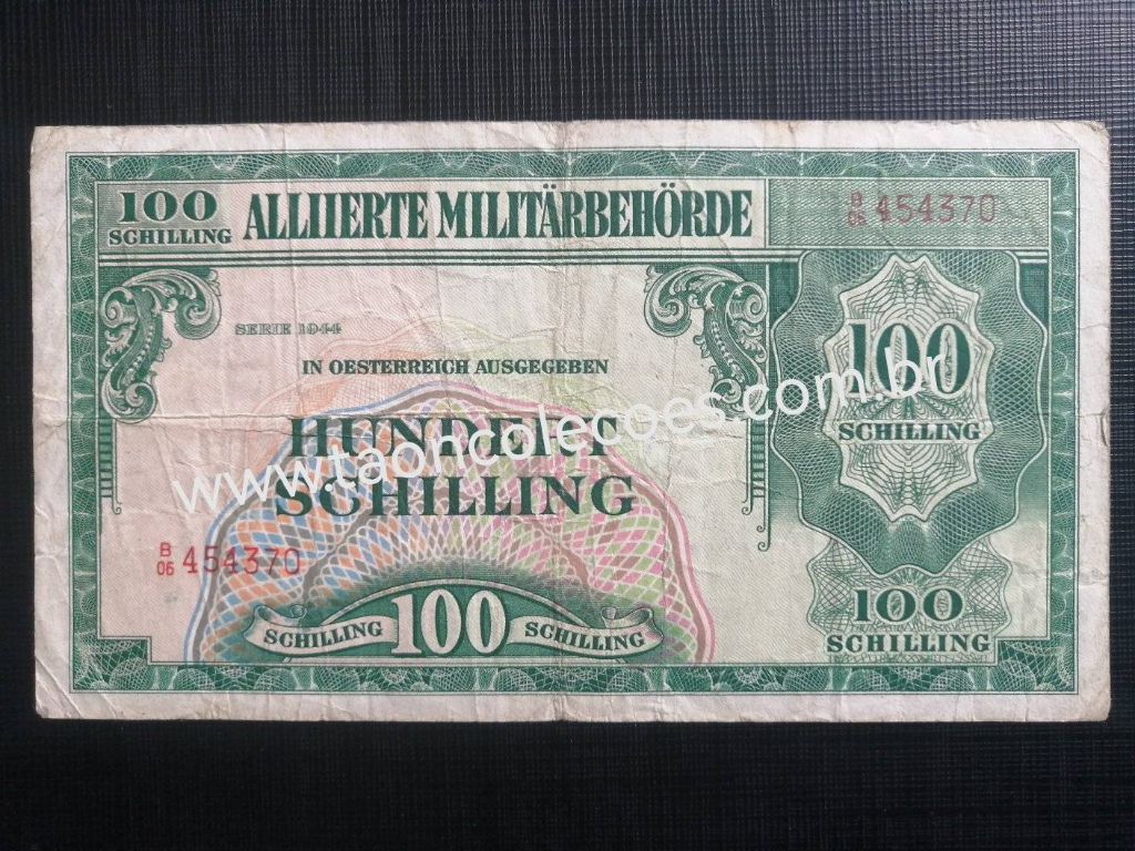 PICK-110b - AUSTRIA 100 SCHILLINGS DE 1944 - MBC / N B06 454370 (MILITAR ALIADA) ESCASSA