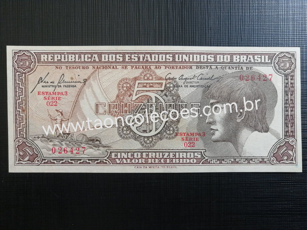 C111 - BRASIL 5 CRUZEIROS DE 1961 - FE / N� 026427 (S�RIE 022�)