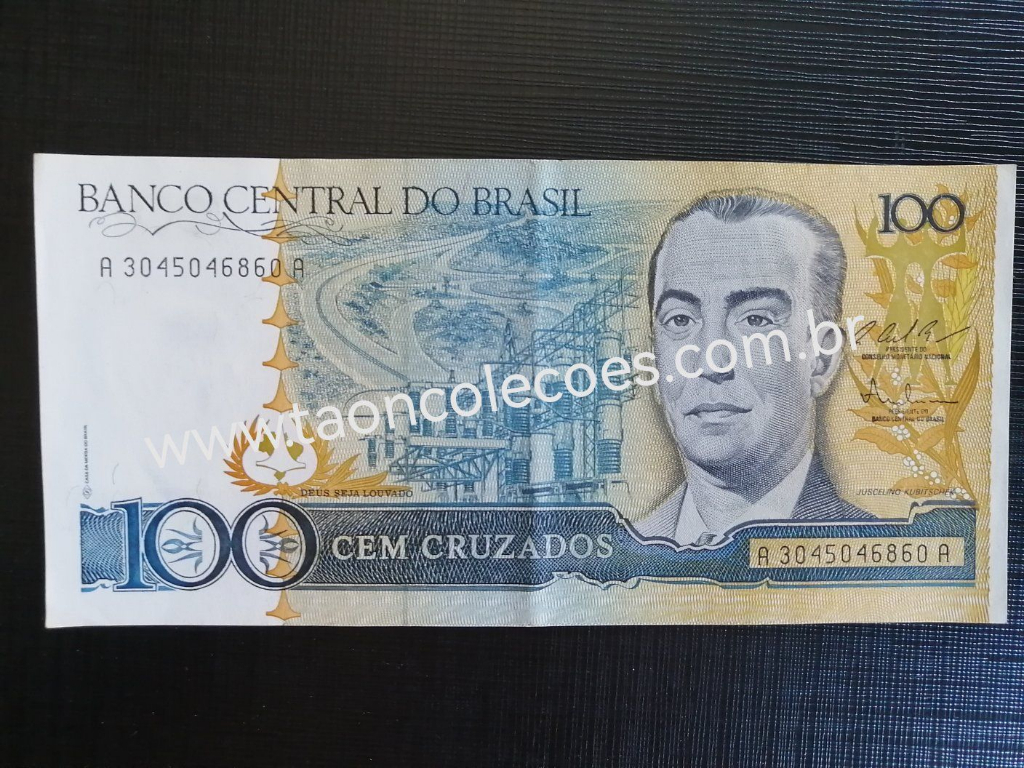 C187 - BRASIL 100 CRUZADOS DE 1987 - SOB/FE - N� A3045046860 (�LTIMA S�RIE)