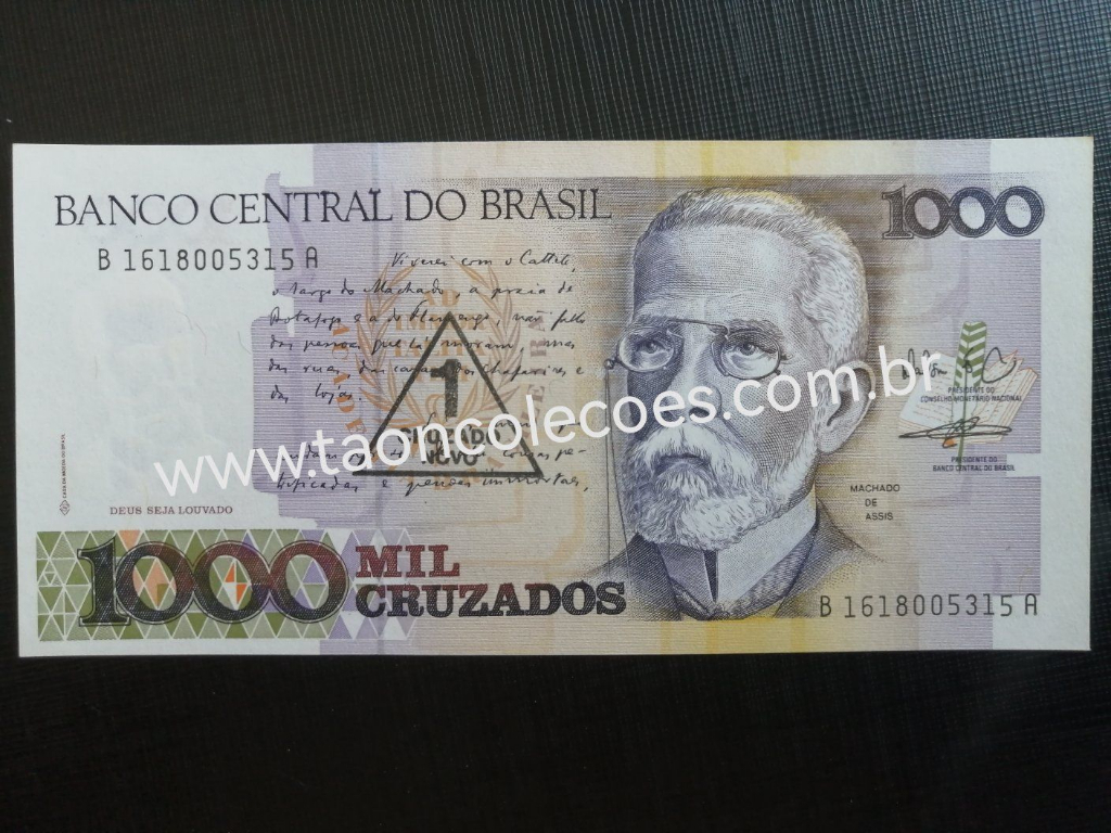 C199 - BRASIL 1 CRUZADO NOVO DE 1989 - FE / N� B1618005315A (PRIMEIRA S�RIE)