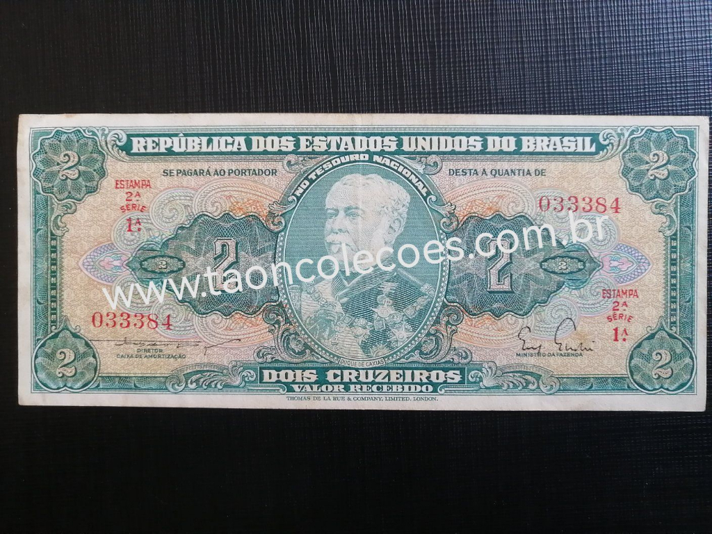 C061 - BRASIL 2 CRUZEIROS DE 1955 - MBC / N� 033384 (PRIMEIRA S�RIE)