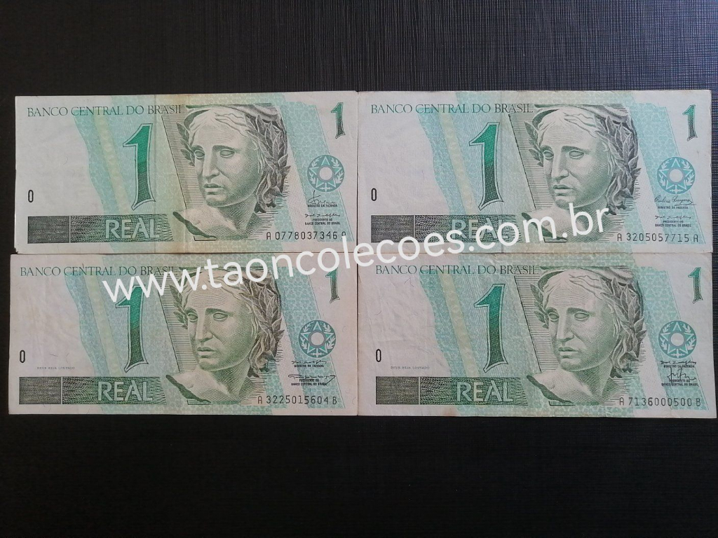 C241/C242/C247/C248 - BRASIL 1 REAL DE 1994/1998 - MBC / KIT COM 4 C�DULAS