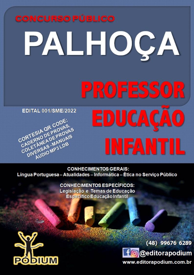APOSTILA CONCURSO PALHOÇA PROFESSOR EDUCAÇÃO INFANTIL 2022