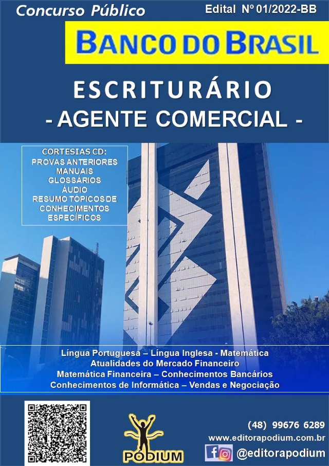 APOSTILA CONCURSO BANCO DO BRASIL ESCRITUR�RIO-AGENTE COMERCIAL ATUALIZADA 2025