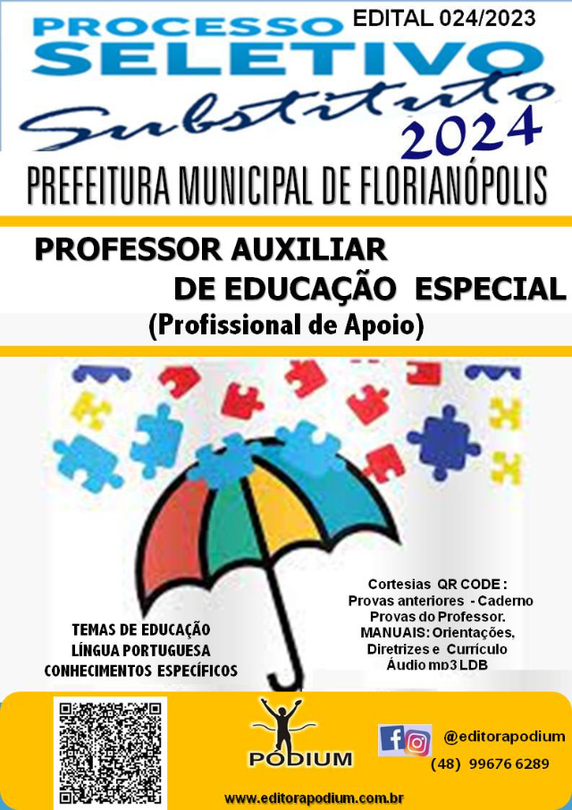 APOSTILA PROFESSOR AUXILIAR DE EDUCAÇÃO ESPECIAL ACT FLORIANÓPOLIS