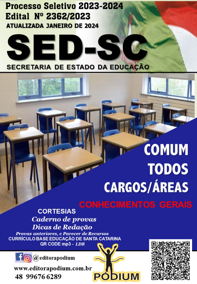 APOSTILA COMUM TODOS CARGOS SED SC ACT 2023-2024 REVISADA JANEIRO 2024