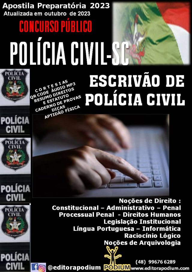 APOSTILA ESCRIV�O DE POL�CIA CIVIL SC atualizada setembro de 2025