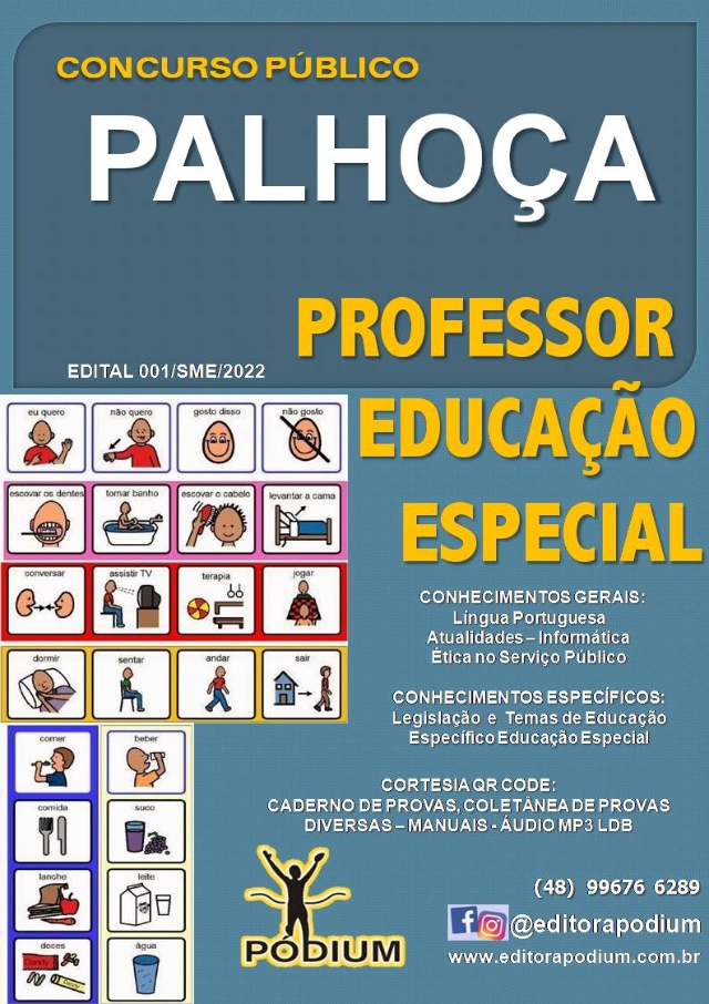 APOSTILA CONCURSO PALHOÇA PROFESSOR DE EDUCAÇÃO ESPECIAL