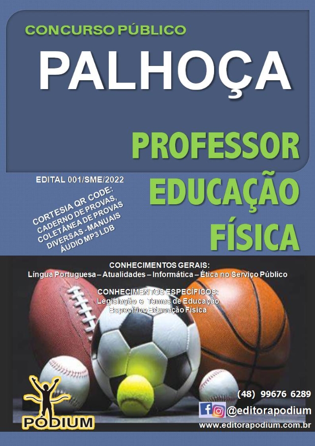 APOSTILA CONCURSO PROFESSOR DE EDUCAÇÃO FÍSICA CONCURSO PALHOÇA