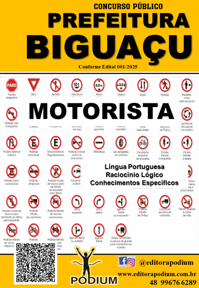 APOSTILA MOTORISTA CONCURSO PREFEITURA DE BIGUAU 2025