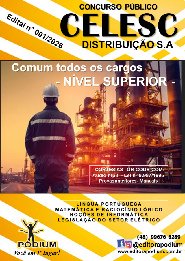 APOSTILA CONCURSO CELESC 2026 COMUM TODOS ENSINO SUPERIOR