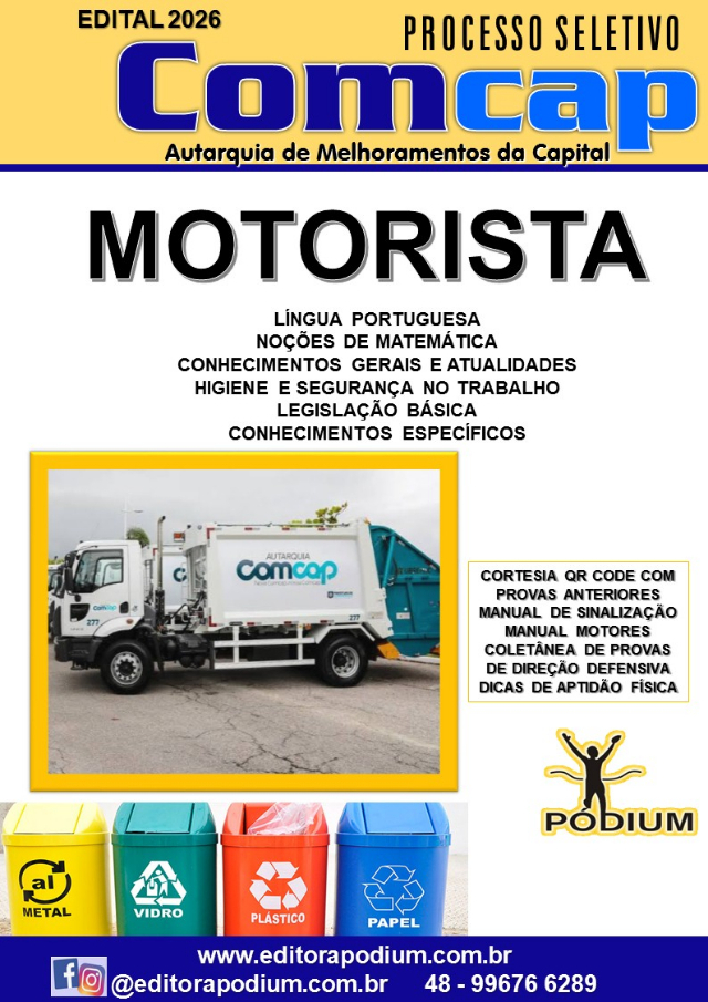 APOSTILA COMCAP 2026 MOTORISTA