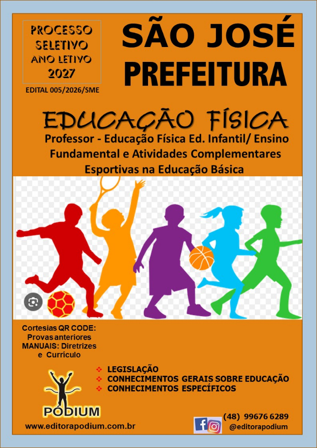 APOSTILA ACT SÃO JOSÉ ANO LETIVO 2027 EDUCAÇÃO FÍSICA
