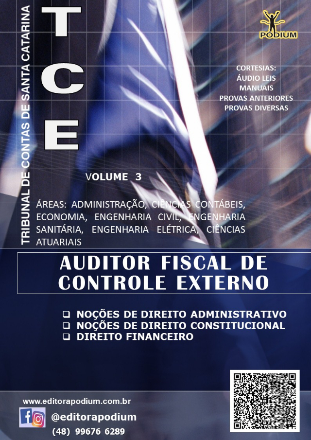 APOSTILA PREPARAT�RIA CONCURSO TCE-SC AUDITOR FISCAL DE CONTROLE EXTERNO VOLUME 3