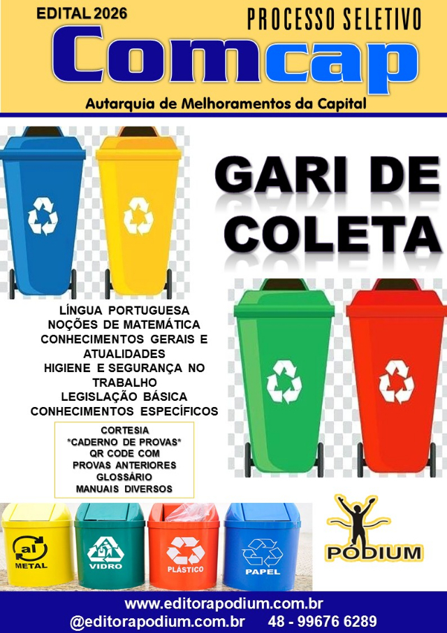 APOSTILA CONCURSO COMCAP GARI DE COLETA 2026