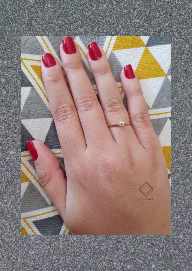 Anel solit�rio - Tamanho 19