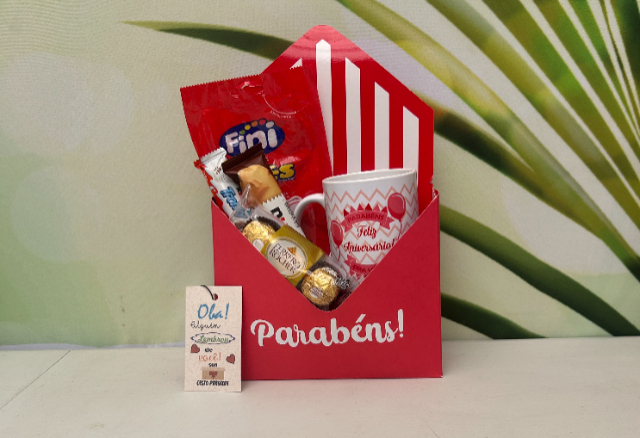 Cesta Envelope com caneca - Ref. 061