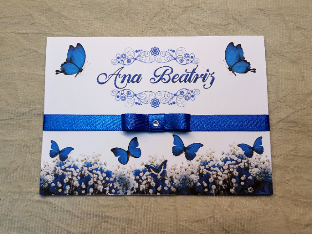 Convite 15 anos Azul Royal