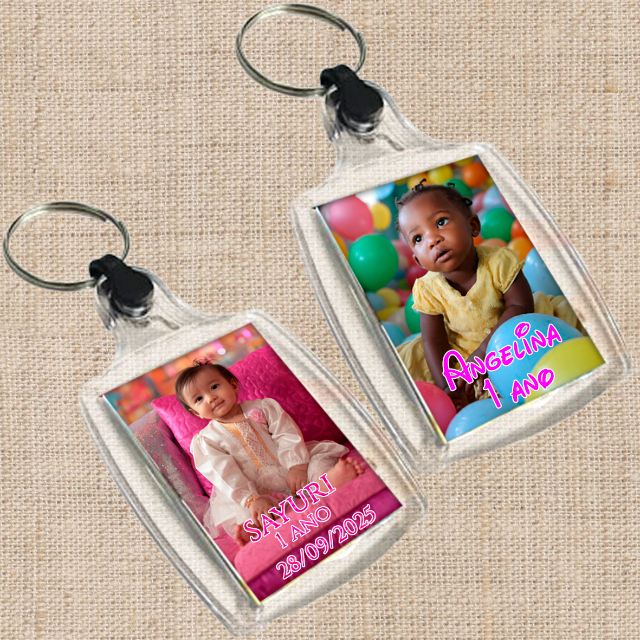 Chaveiro acr�lico 3x4cm  Infantil