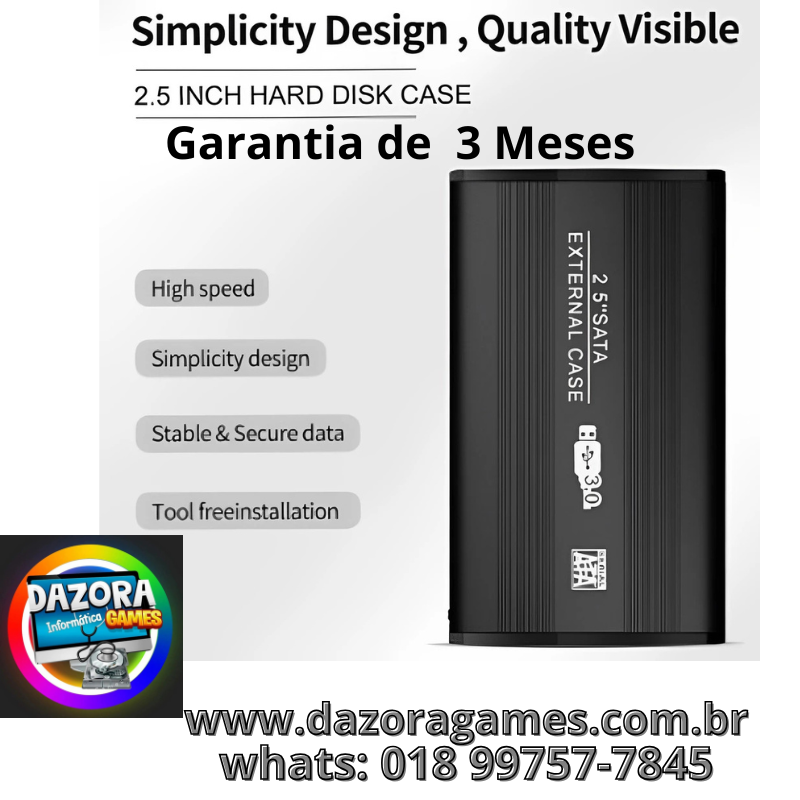 Case Hd Externo Sata 2.5 Notebook