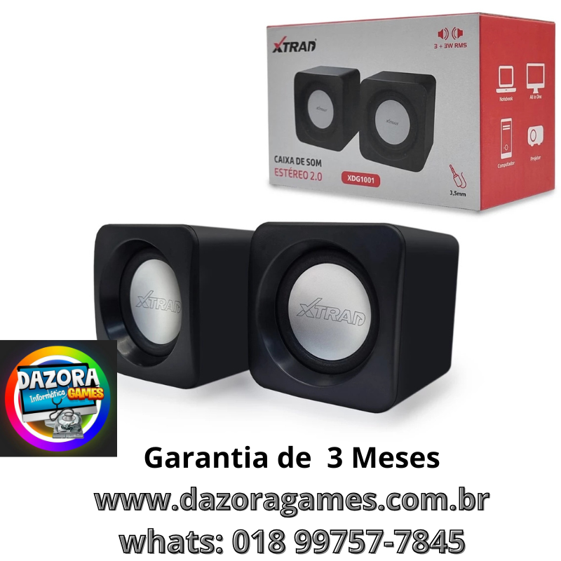 Caixa de som Pc Estreo 2.0 