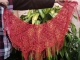 Cinto em croche e vidrilhos vermelho