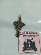 Pingente Nosso Senhor do Bonfim na Cruz - 8 Cm