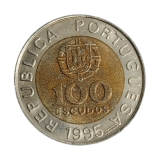 100 Escudos 1995 Soberba Portugal Bimet�lica - FAO