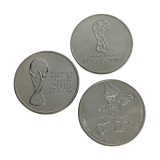 25 Rublos 2018 FC, Rssia - Conjunto com 3 Moedas/ Comemorativas a Copa do Mundo
