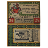 25 Pfennig 1921 FE, Alemanha - Munic�pio de Fr�cht (prov�ncia prussiana de Hesse-Nassau)