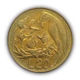 20 Liras 1975 FC, San Marino - Amor em Animais