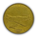 5 dólares 2018 MBC+, Ilhas Marianas do Note (Estados Unidos da América) - Avião Ilyushin Il-2.