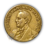 20 Centavos 1945 MBC+, Brasil - Cunhagem OM somente no anverso - Escassa