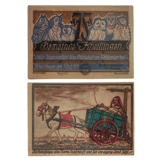 75 Pfennig 1921 FE, Alemanha - Munic�pio de Kneitlingen (Terra de Braunschweiger)