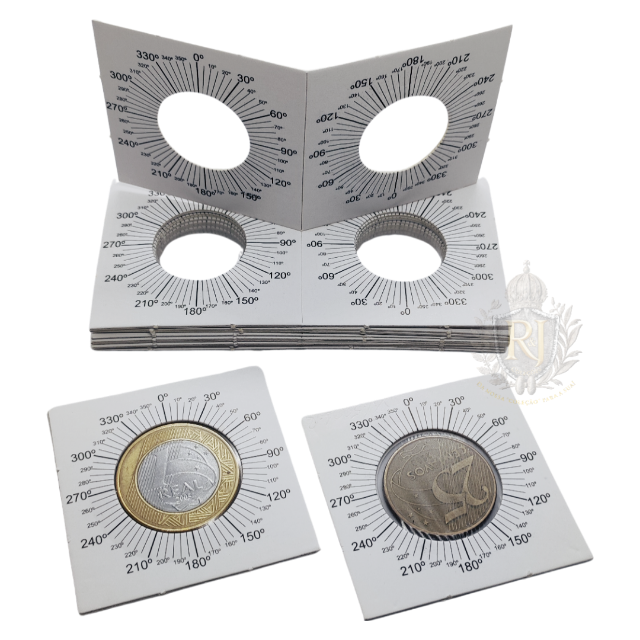 Coin Holder Autocolante com Medidor Angular - PACOTE COM 10 UNIDADES