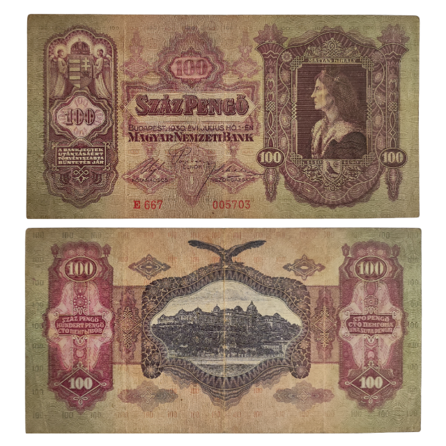 100 Pengos 1930 MBC, Hungria 