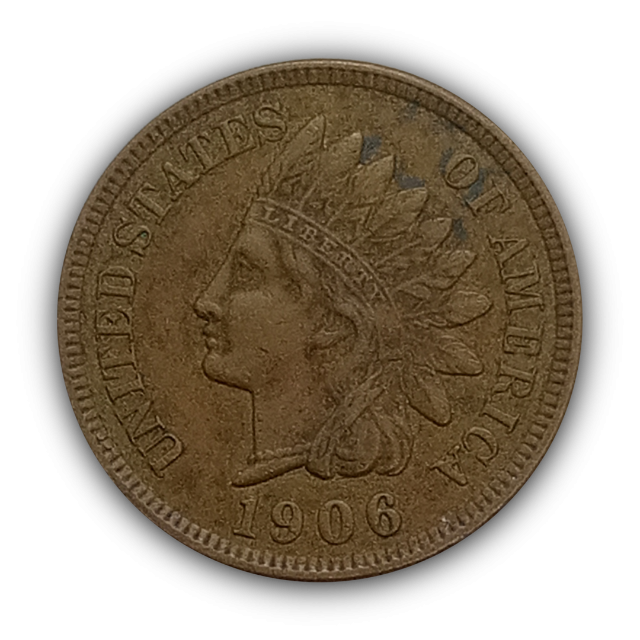 1 C�ntimo 1906 MBC+, Estados Unidos da Am�rica - Cabe�a de �ndio 