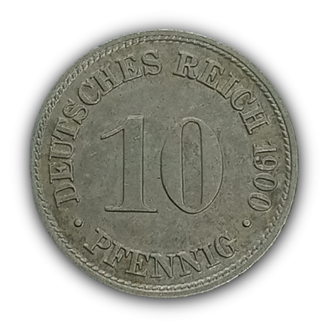 10 Pfennig 1900 FC, Imp�rio Alem�o 