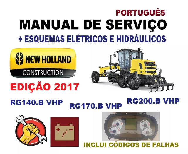 Manual de Servio New Holland Rg 140B, 170B e 200B  VHP Edio 2017 (Painel Multifuno) Tier 3