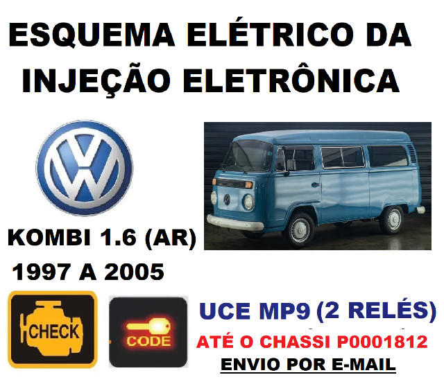 Esquema Eltrico da Injeo Kombi 1.6 Ar (1998/05) UCE MP9**