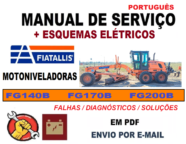 Manual De Servi�o Motoniveladora Fiatallis FG140B FG170B FG200B (Portugu�s)    