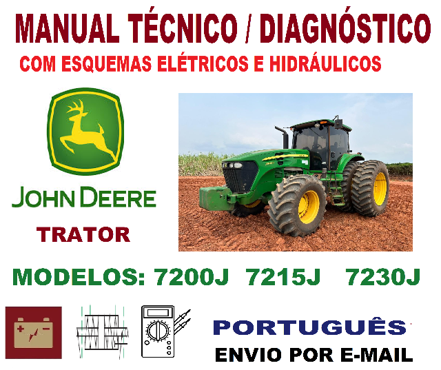 Manual de Serviço (Técnico - Diagnóstico) Trator John Deere 7200J 7215J 7230J 