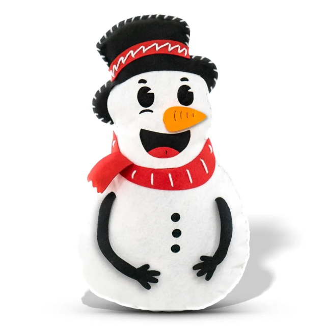 Presente de Natal Boneco de Neve Frosty de Feltro para Montar Coleo Ponto a Ponto Santa F