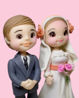 Topo Bodas Prata/Ouro - Reproduzido por foto